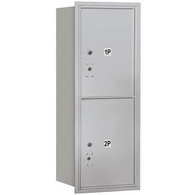 Salsbury Industries 3710S-2PARU 4C Horizontal Mailbox, Aluminum