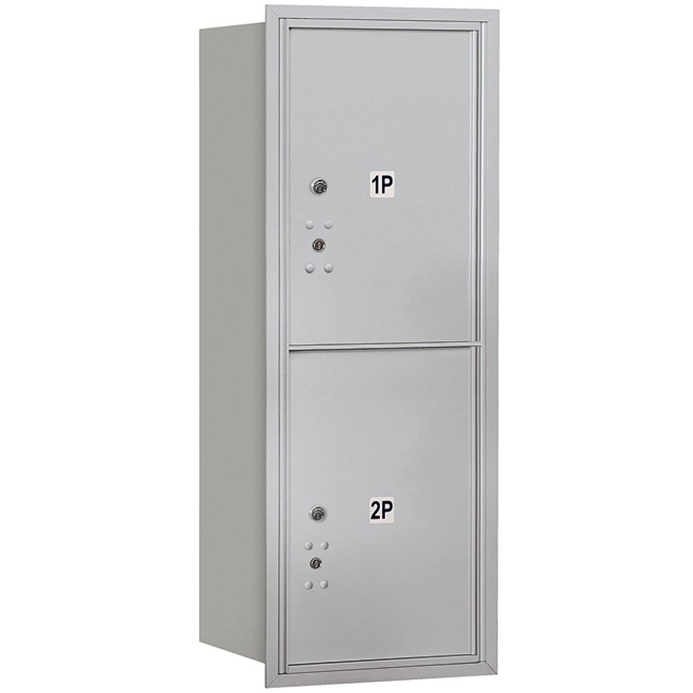 Salsbury Industries 3710S-2PARU 4C Horizontal Mailbox, Aluminum