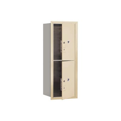 Salsbury Industries 3710S-2PSFU 4C Horizontal Mailbox, Sandstone