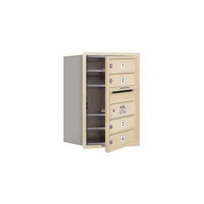 Salsbury Industries 3706S-04SFU 4C Horizontal Mailbox, Sandstone