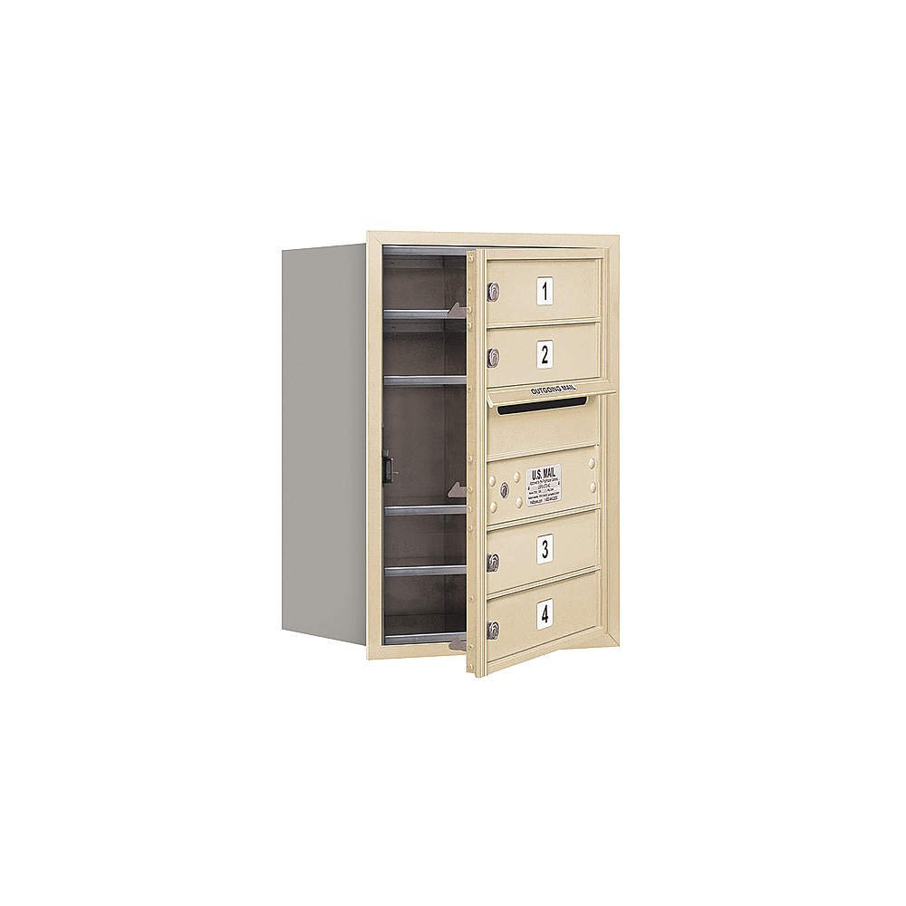 Salsbury Industries 3706S-04SFU 4C Horizontal Mailbox, Sandstone