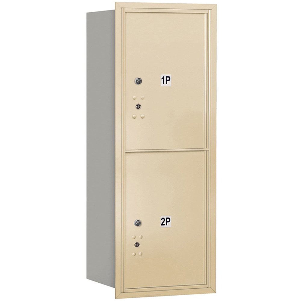 Salsbury Industries 3710S-2PSRU 4C Horizontal Mailbox, Sandstone