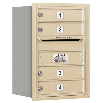 Salsbury Industries 3706S-04SRP 4C Horizontal Mailbox, Sandstone