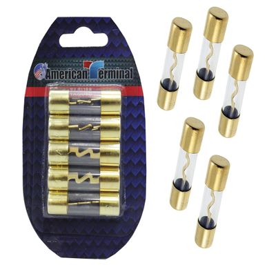American Terminal TAGU80 AGU Fuses with Gold Plated Finish (Pack of 5)