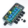 SuperInk 1 Set 15A 5-Gang Junction Box Weatherproof Outdoor Switched with 5 x Push Switches w/Indicators and 6 x 20mm Cable Gland and Remote Power Switch IP66 Rated (1PK Box, 1PK Remote Control) view 2