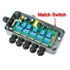 SuperInk 1 Set 15A 5-Gang Junction Box Weatherproof Outdoor Switched with 5 x Push Switches w/Indicators and 6 x 20mm Cable Gland and Remote Power Switch IP66 Rated (1PK Box, 1PK Remote Control) view 4