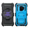 SOGA Cover Compatible for Samsung Galaxy S9 Plus Case [TriGuard] Shockproof Rugged Hybrid Armor Case Cover with Belt Clip Holster for Galaxy S9 Plus - Blue view 2