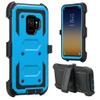 SOGA Cover Compatible for Samsung Galaxy S9 Plus Case [TriGuard] Shockproof Rugged Hybrid Armor Case Cover with Belt Clip Holster for Galaxy S9 Plus - Blue view 3