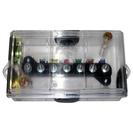Tectran 667-7090 Junction Box Translucent, 7 Way, Heavy Wall Design, with 7 Stud Terminal Strip