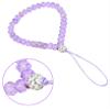 zdyCGTime Cell Phone Lanyard Strap Bling Crystal Beads Hand Wrist Lanyard Strap String for Cell Phone Camera Purse MP3 MP4 iPod PSP Keychain (2 Packs)(17cmBlack&Purple) view 4
