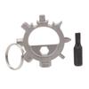 Driak 2 Pcs Outdoor Multifunctional Stainless Steel Bicycle Repair Tools Key Ring and Multi Function Screwdriver view 3