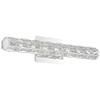 Evie 24" Chrome and Crystal LED Bath Bar Modern Wall Light Fixture view 1