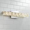 Evie 24" Chrome and Crystal LED Bath Bar Modern Wall Light Fixture view 2
