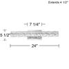 Evie 24" Chrome and Crystal LED Bath Bar Modern Wall Light Fixture view 3