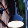 Steel Lighting Co. Gardena Barn Light | Outdoor Wall Mounted | 16" Dome | 16" Gooseneck | Farmhouse Light Made in America | Dark Bronze Exterior/White Interior view 3