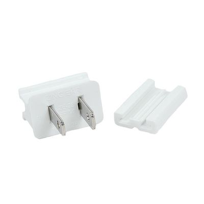 Novelty Lights SPT-2 Male Plug, Snap On Vampire Plugs, White, Polarized, 10 Amp, 25 Pack