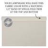 FenchelShades.com 8" Top Diameter x 15" Bottom Diameter 12" Slant Height Fabric Barrel Lampshade Spider Attachment (Ivory) view 3