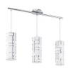 EGLO Bayman 3-Light Pendant Light Adjustable Dimmable LED Ceiling Light Fixture for Kitchen Island, Hallway, and Dining Room, White/Silver view 1