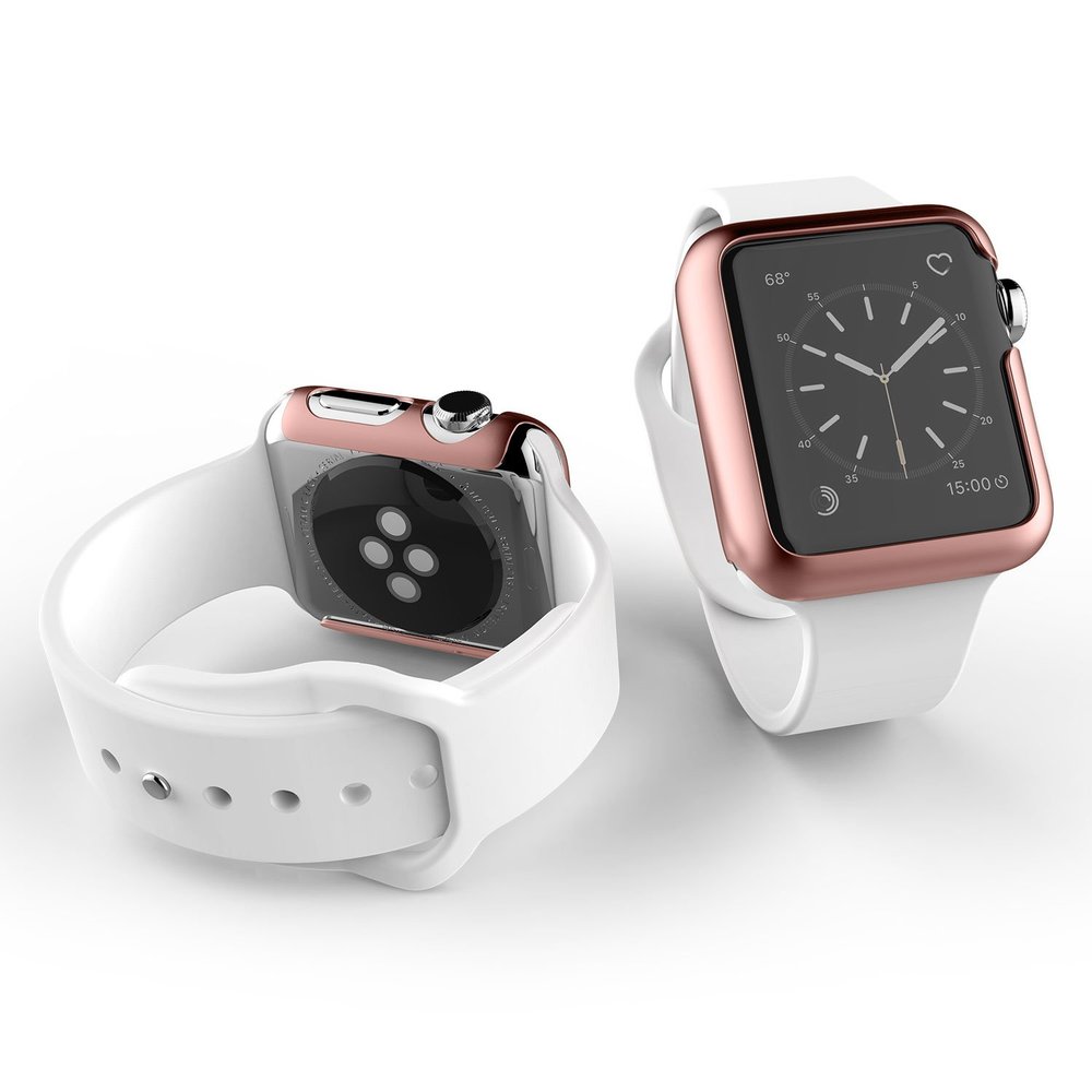 42mm Apple Watch Case, X-Doria Revel Bumper Fashion Case - Compatible with Apple Watch Series 1, Series 2 and Nike+ (Rose Gold)