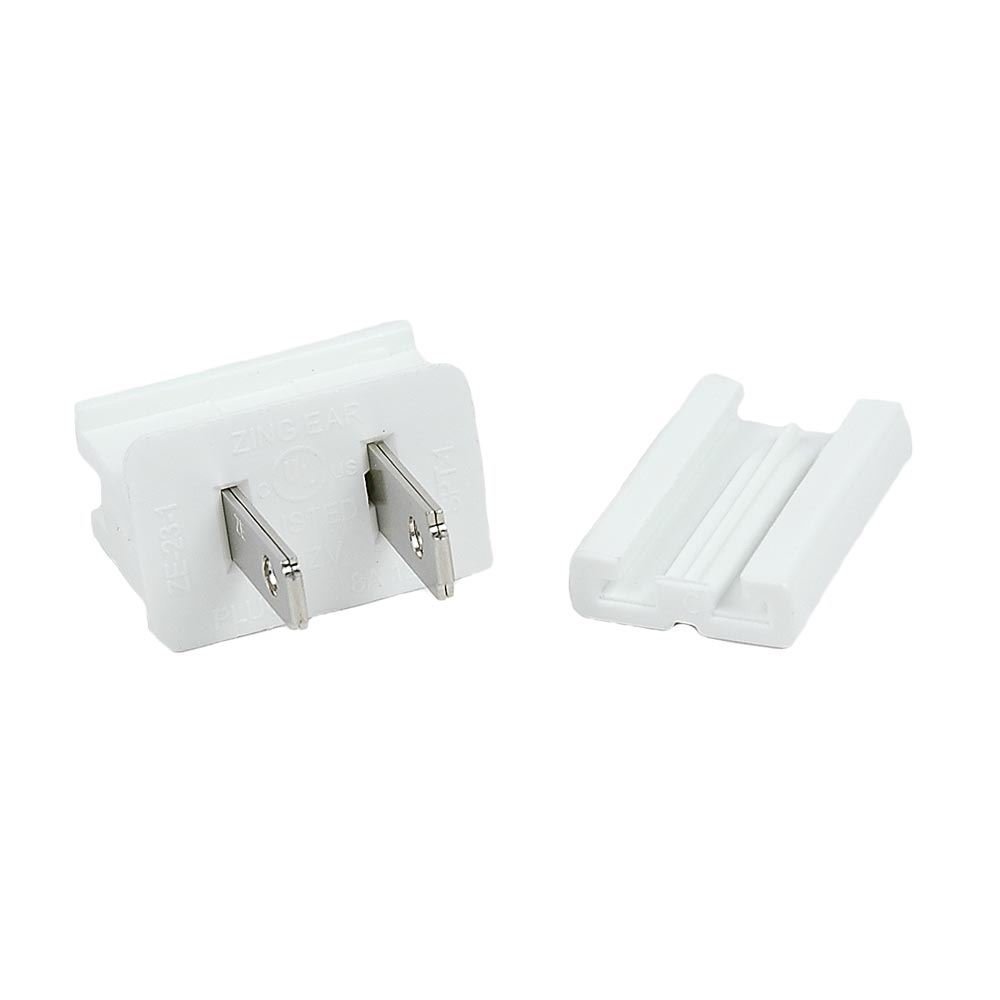 Novelty Lights SPT1 Male Plug (25 Pack) SPT1 Vampire Plugs White Male Plug - SPT1, Comes with 1 Slide On Back, Easy to Use, 8 Amp Rating, Made for Indoor and Outdoor Use, Plugs for Christmas Lights