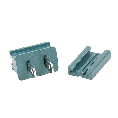 Novelty Lights SPT-1 Male Vampire Plugs, 25 Pack Green Polarized 8 Amp Snap-On Power Connectors for Christmas Lights and 18 AWG Parallel Lamp Cord