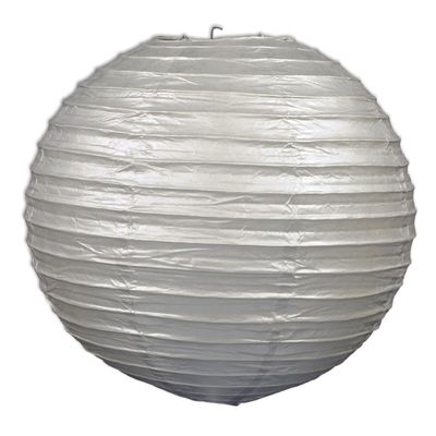 Beistle Club Pack Metallic Silver Paper Lantern Box of 18 Silver paper Lanterns