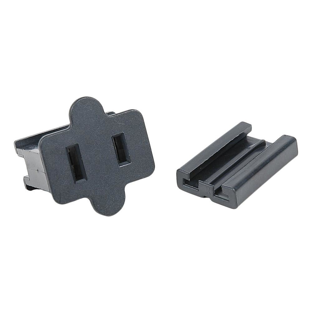 Novelty Lights SPT-2 Female Plug, Snap On Vampire Plugs, Black, Polarized, 10 Amp, 25 Pack