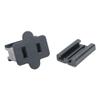 Novelty Lights SPT-2 Female Plug, Snap On Vampire Plugs, Black, Polarized, 10 Amp, 25 Pack view 1
