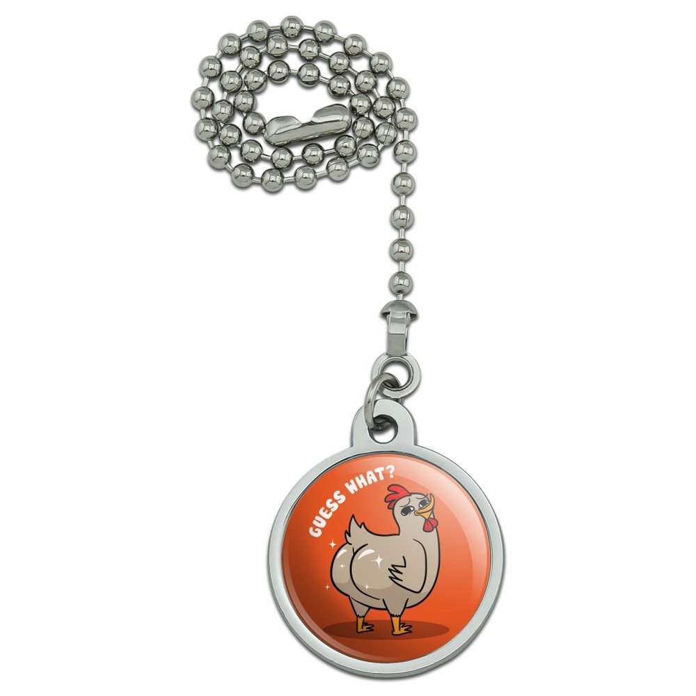 GRAPHICS & MORE Guess What Chicken Butt Funny Ceiling Fan and Light Pull Chain