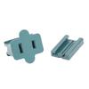 Novelty Lights SPT-2 Female Vampire Sockets, 25 Pack Green Polarized 10 Amp Snap-On Power Connectors for Christmas Lights and 18 AWG Parallel Lamp Cord view 1