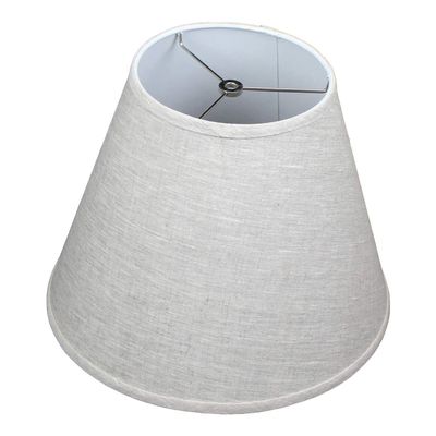 FenchelShades.com 8" Top Diameter x 15" Bottom Diameter 12" Slant Height Fabric Barrel Lampshade Spider Attachment (Designer Oatmeal)