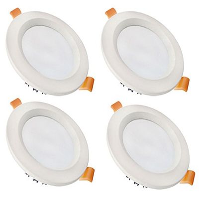 Bulbright 4PACK 5.6 Inch LED Recessed Lighting, 12W, 6000K Cool White, 1100lm, LED Recessed Lighting Light Retrofit Kit Fixture Downlight, LED Ceiling Light (12 Watt, 6000K-Cool White)