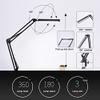 JIAN YA NA Metal LED Swing Arm Desk Lamp Dimmable Flexible Arm Lamp Clamp for Architect Engineer Reading Office Folding Table Light,Touch Control,Black view 3