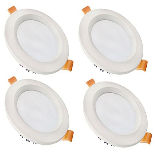 Bulbright 4PACK 5.6 Inch LED Recessed Lighting, 12W, 3000k Warm White, 1100lm, LED Recessed Lighting Light Retrofit Kit Fixture Downlight, LED Ceiling Light (12 Watt, 3000K-Warm White)