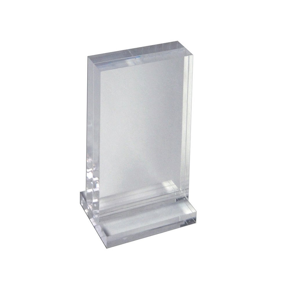 Azar Displays 104510 Deluxe Vertical Acrylic Block Stand, 5"" x 7"" Pack of 1