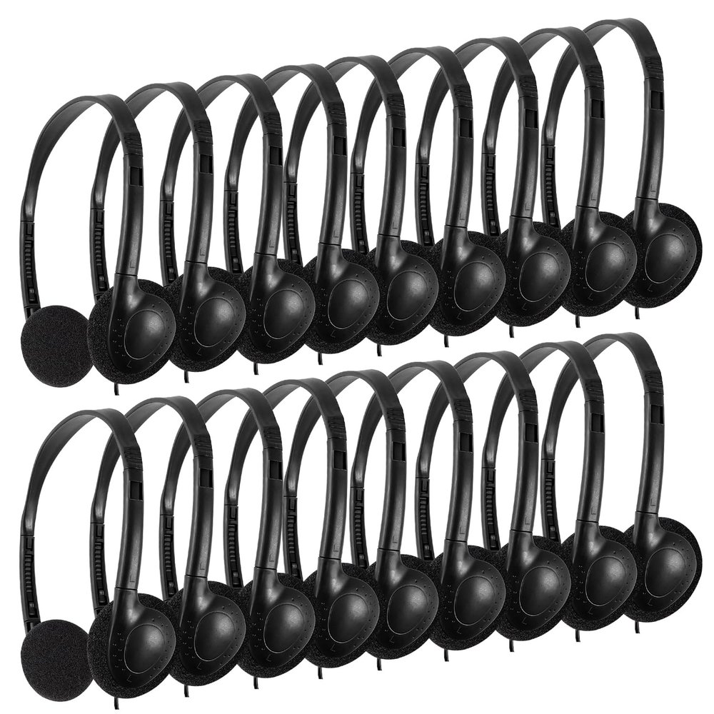 CN-Outlet Wholesale Kids Headphones in Bulk 25 Pack for School Classroom Students Children and Adults - Black