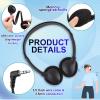 CN-Outlet Wholesale Kids Headphones in Bulk 25 Pack for School Classroom Students Children and Adults - Black view 4
