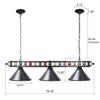 Wellmet 59 Inch Pool Table Light for Game Room with Billiards Decoration view 3