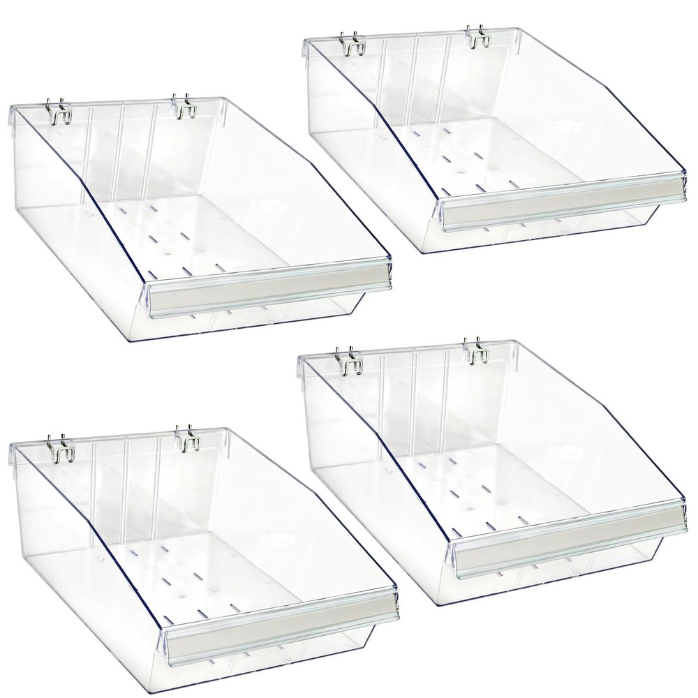 Azar Displays 556134 Divider Bin, 12"" x 14"" Pack of 4