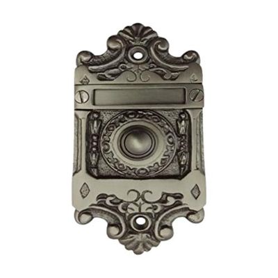 Adonai Hardware Nehushtan Decorative Brass Bell Push (Antique Brushed Nickel)