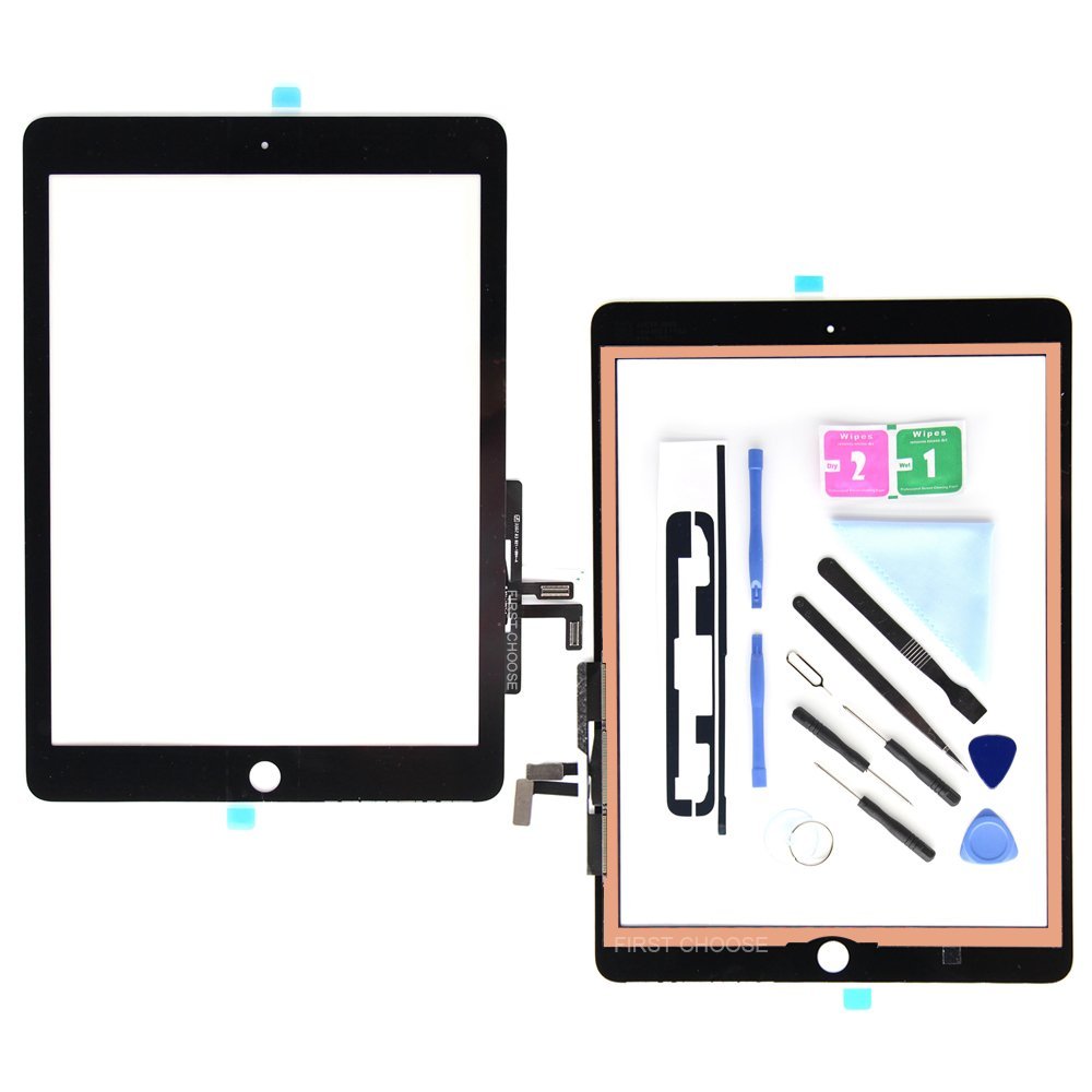 First choose New Black Digitizer for iPad 9.7 (A1822, A1823)/Ipad 5 IPad Air 1st Touch Screen Digitizer - Front Glass Replacement with Tool Repair Kits + Adhesive