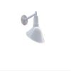 Sign Light Outdoor Angled Steel Shade Gooseneck Storefront Display | White view 1
