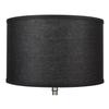 FenchelShades.com 16" Top Diameter x 16" Bottom Diameter 10" Height Lampshade USA Made (Designer Black) view 2
