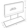 Azar Displays 104566 Elite Series Medium Acrylic Block Sign Holder, 17"" x 11" Graphic Size Pack of 1 view 2