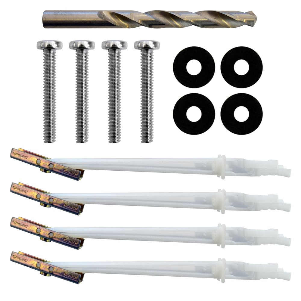 ECHOGEAR Steel Stud TV Mounting Kit for Fixed & Tilt Mounts  Securely Mount TVs up to 175 lbs on Metal Stud Walls  Includes UL-Rated Snaptoggle Anchors, Drill Bit, Screws & Washers