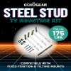 ECHOGEAR Steel Stud TV Mounting Kit for Fixed & Tilt Mounts  Securely Mount TVs up to 175 lbs on Metal Stud Walls  Includes UL-Rated Snaptoggle Anchors, Drill Bit, Screws & Washers view 2