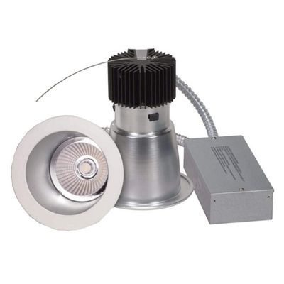 Satco S8708 Transitional LED Downlight in Pwt, Nckl, B/S, Slvr. Finish, 9.25 inches, Silver