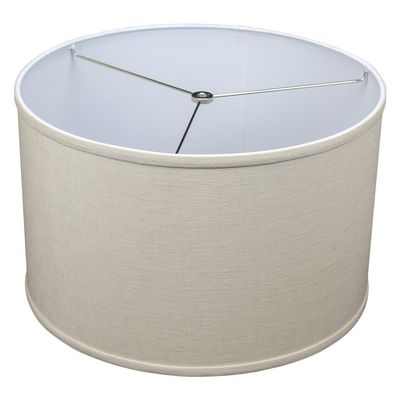 FenchelShades.com 16" Top Diameter x 16" Bottom Diameter 10" Height Lampshade USA Made (Designer Natural)
