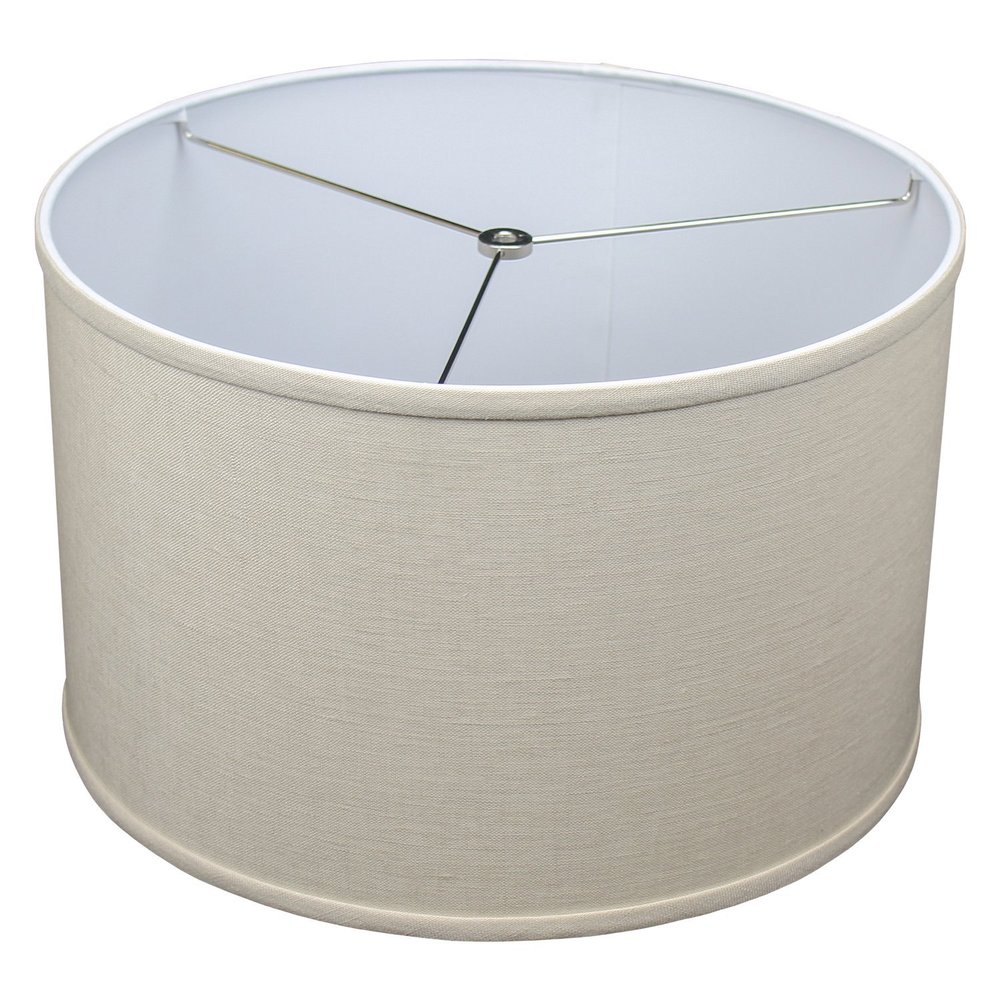 FenchelShades.com 16" Top Diameter x 16" Bottom Diameter 10" Height Lampshade USA Made (Designer Natural)