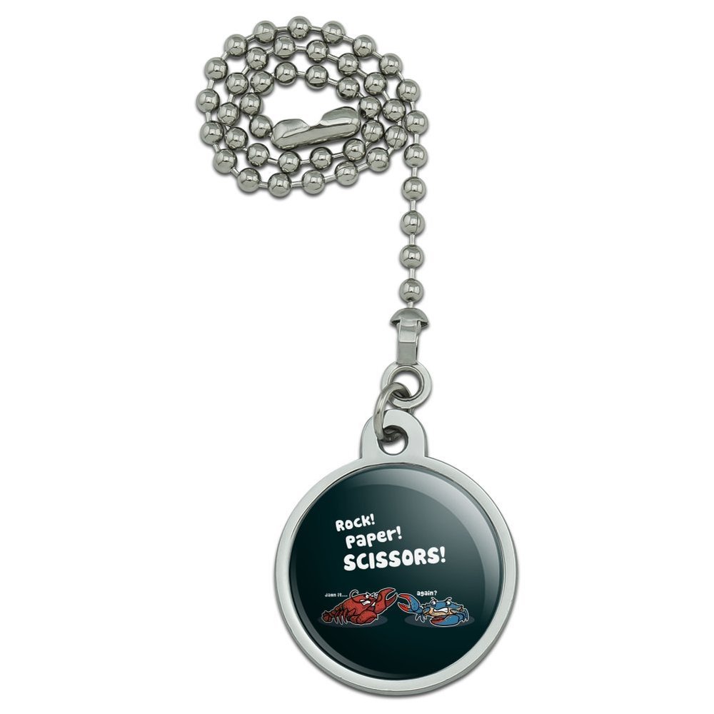 GRAPHICS & MORE Rock Paper Scissors Lobster Crab Funny Ceiling Fan and Light Pull Chain